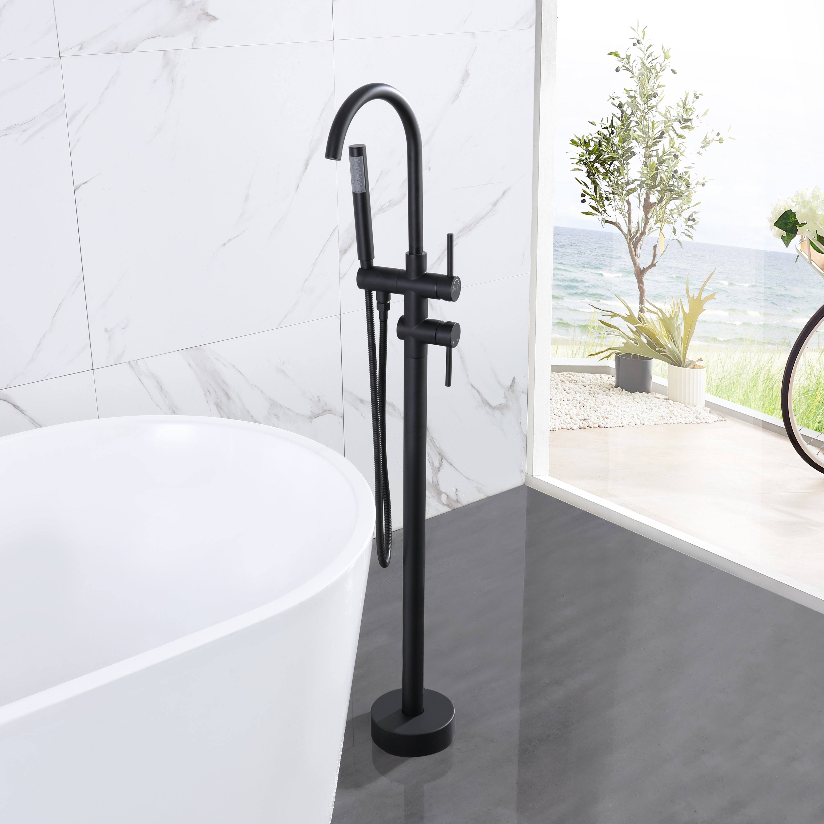 Bronze Floor Mounted Tub Filler Y72335