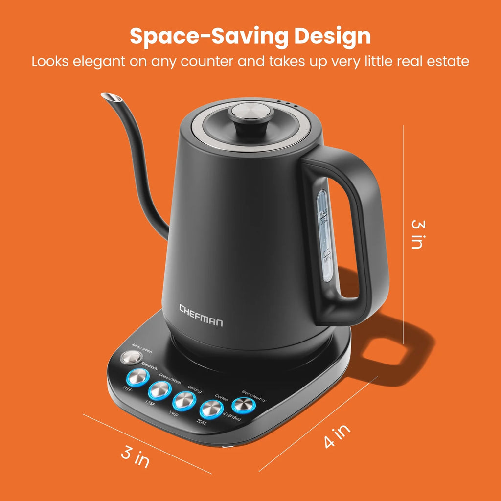 Black Gooseneck Electric Kettle A881