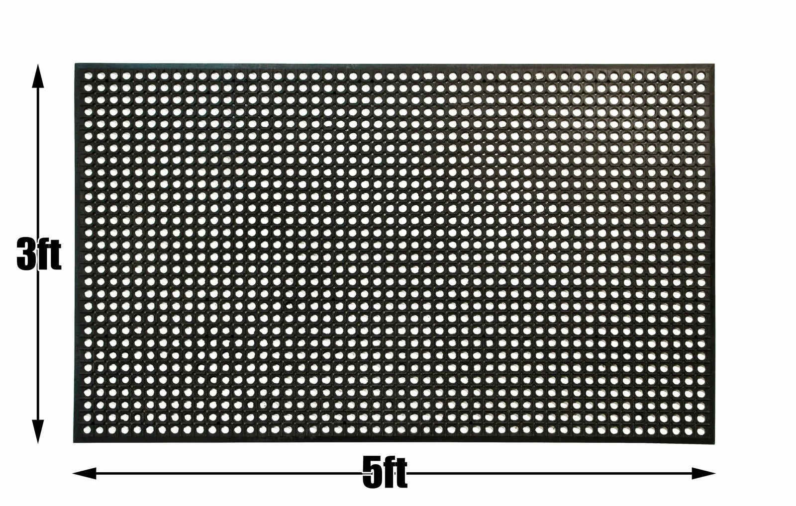 Black Rubber Drainage Floor Mat 36" x 60" K232