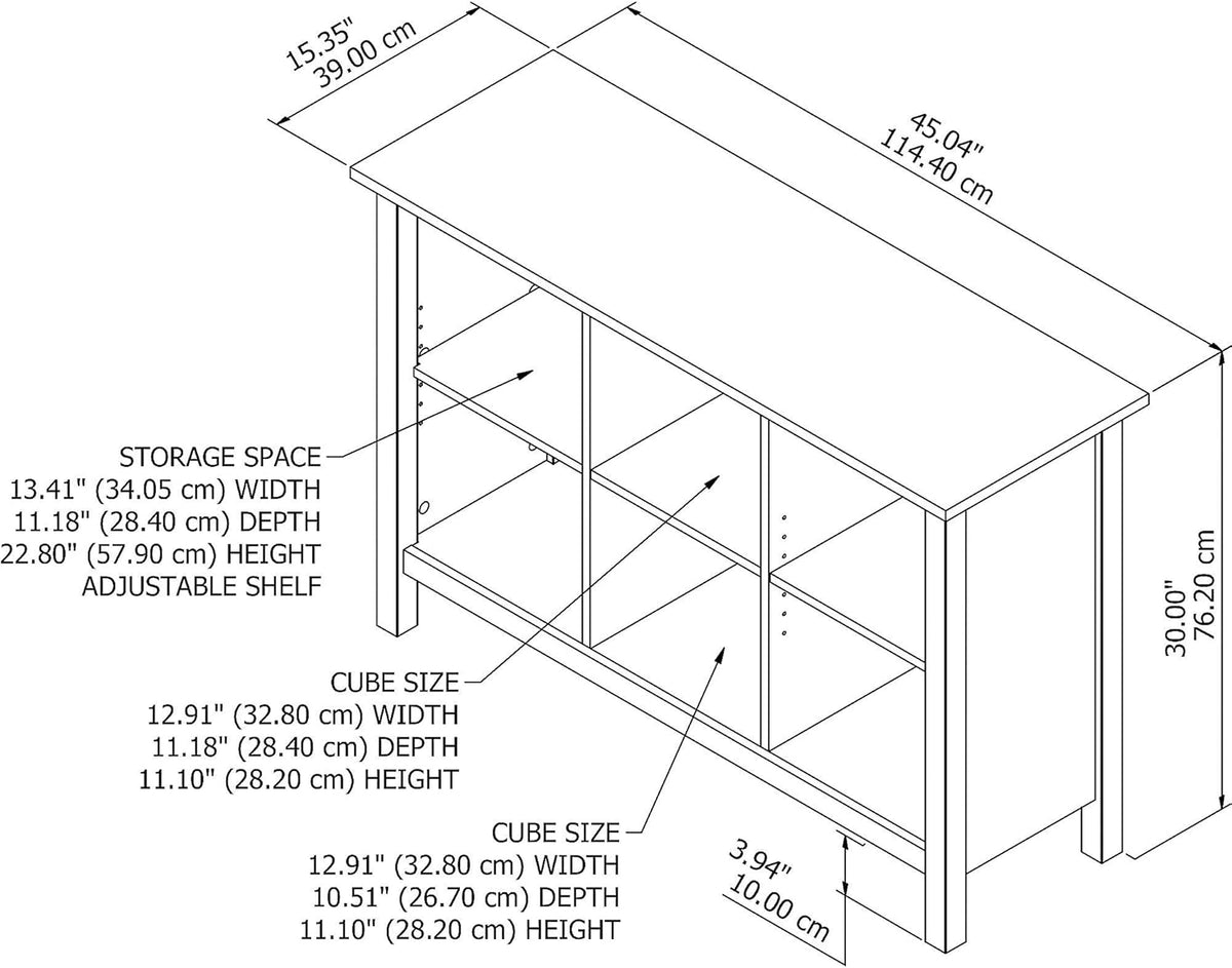 6 Cube Storage Bookcase in Pure White Z6985