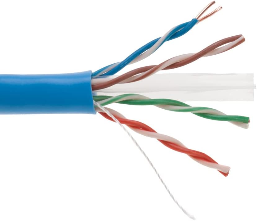 1000ft CAT6 Solid Cable 550Mhz UTP 23AWG Network Wire Bulk Blue Q593911