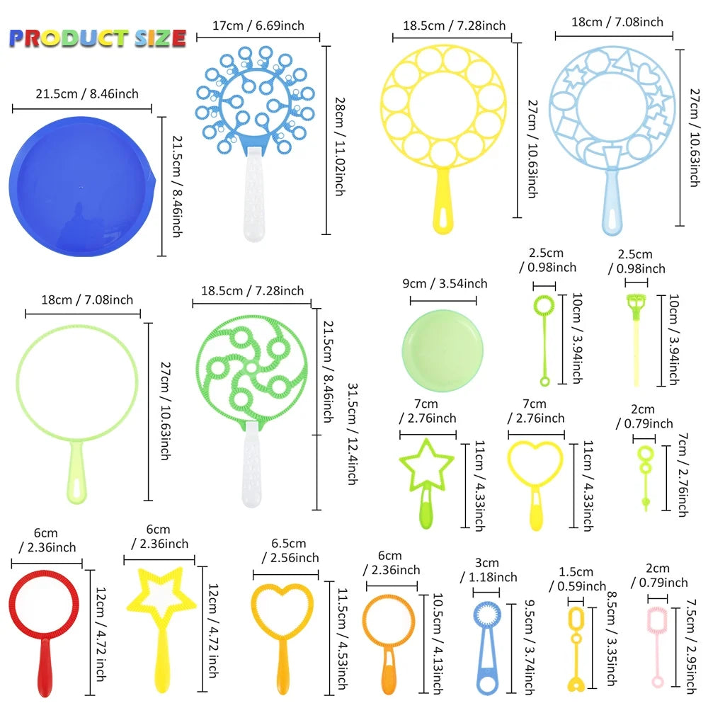 Colorful Bubble Making Wands Outdoor Toy U6338