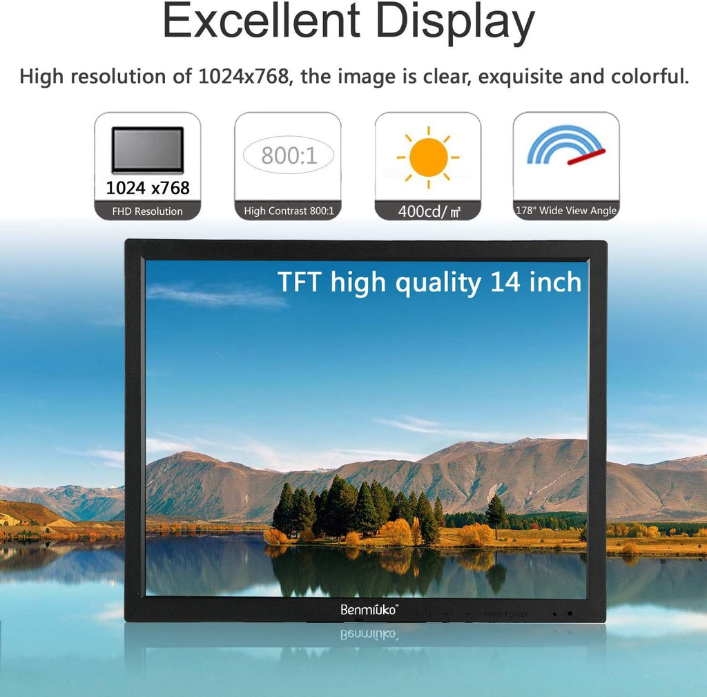 1024x768 HD CCTV Monitor with Built-in Speaker Q26638
