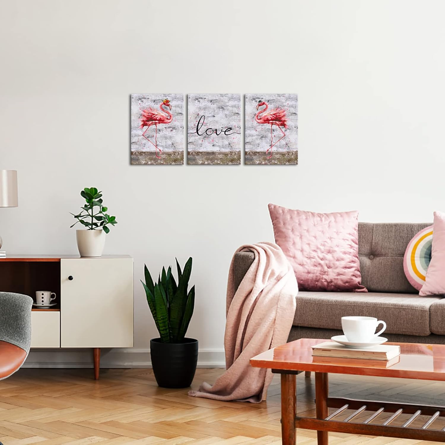 Tropical Flamingo Canvas Wall Art Painting M131303