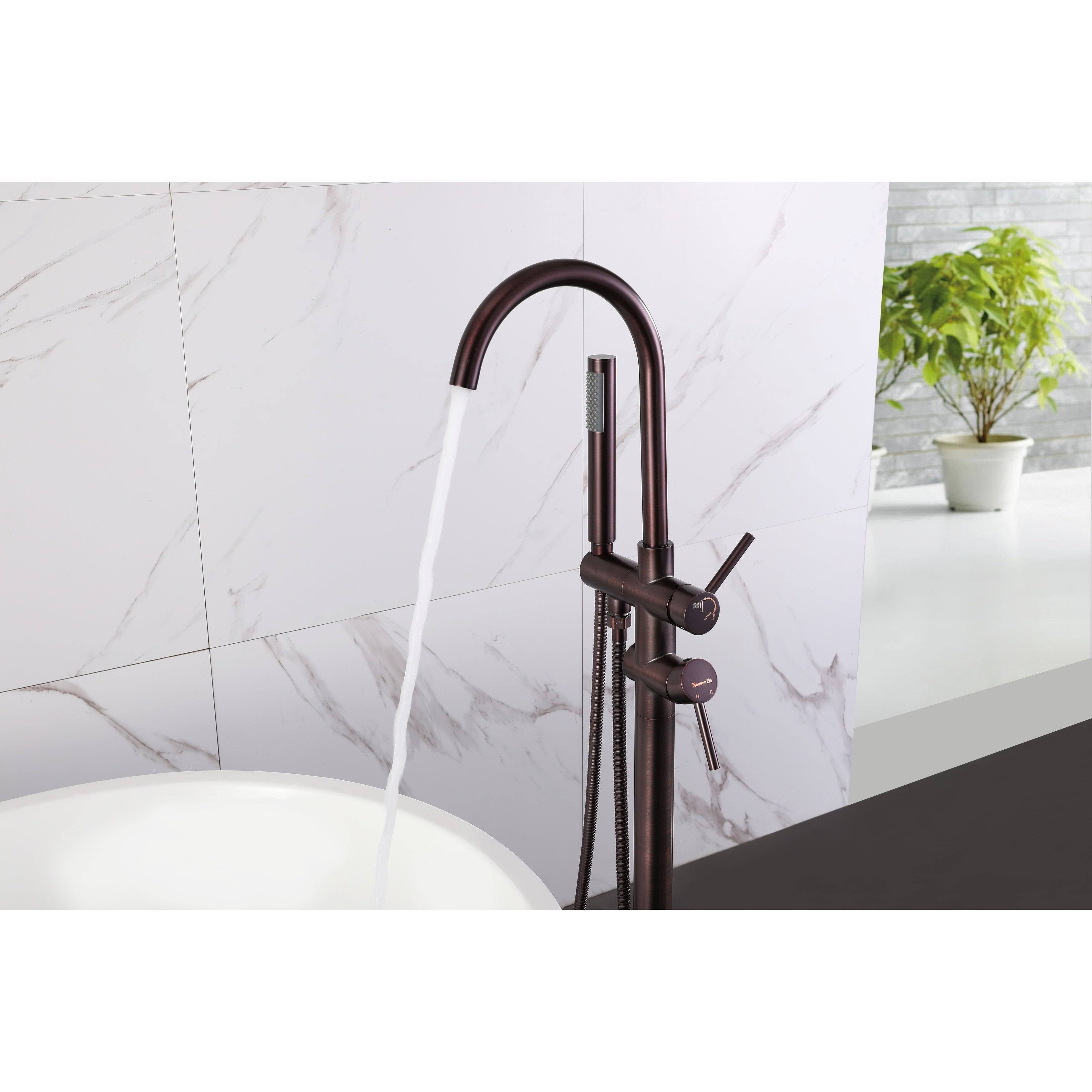 Bronze Floor Mounted Tub Filler Y72335
