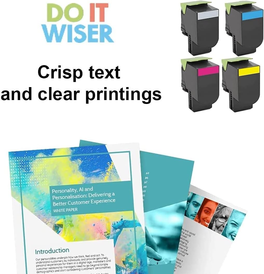 4-Pack Black Cyan Magenta Yellow Printer Toner Cartridge M784