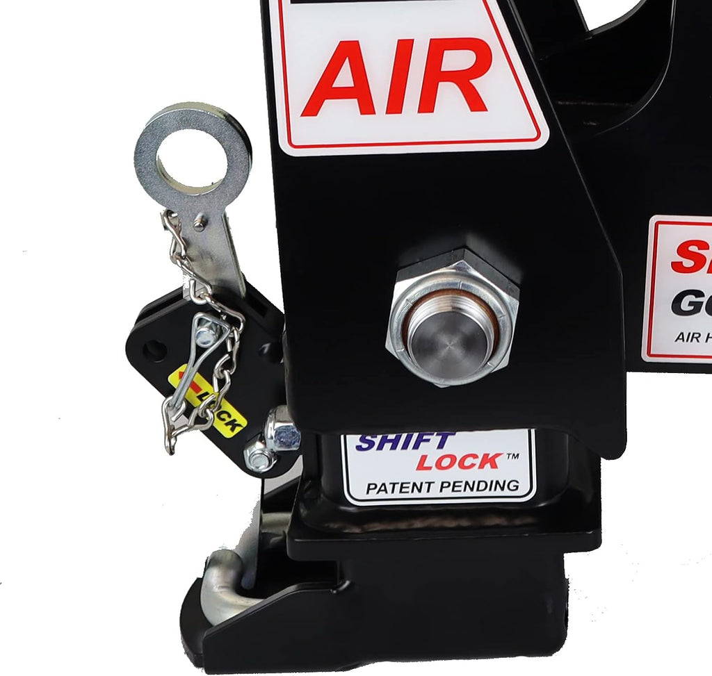 Gooseneck Air Hitch & Coupler, Square 4 Straight Pin 30K Coupler 9 Offset W5412