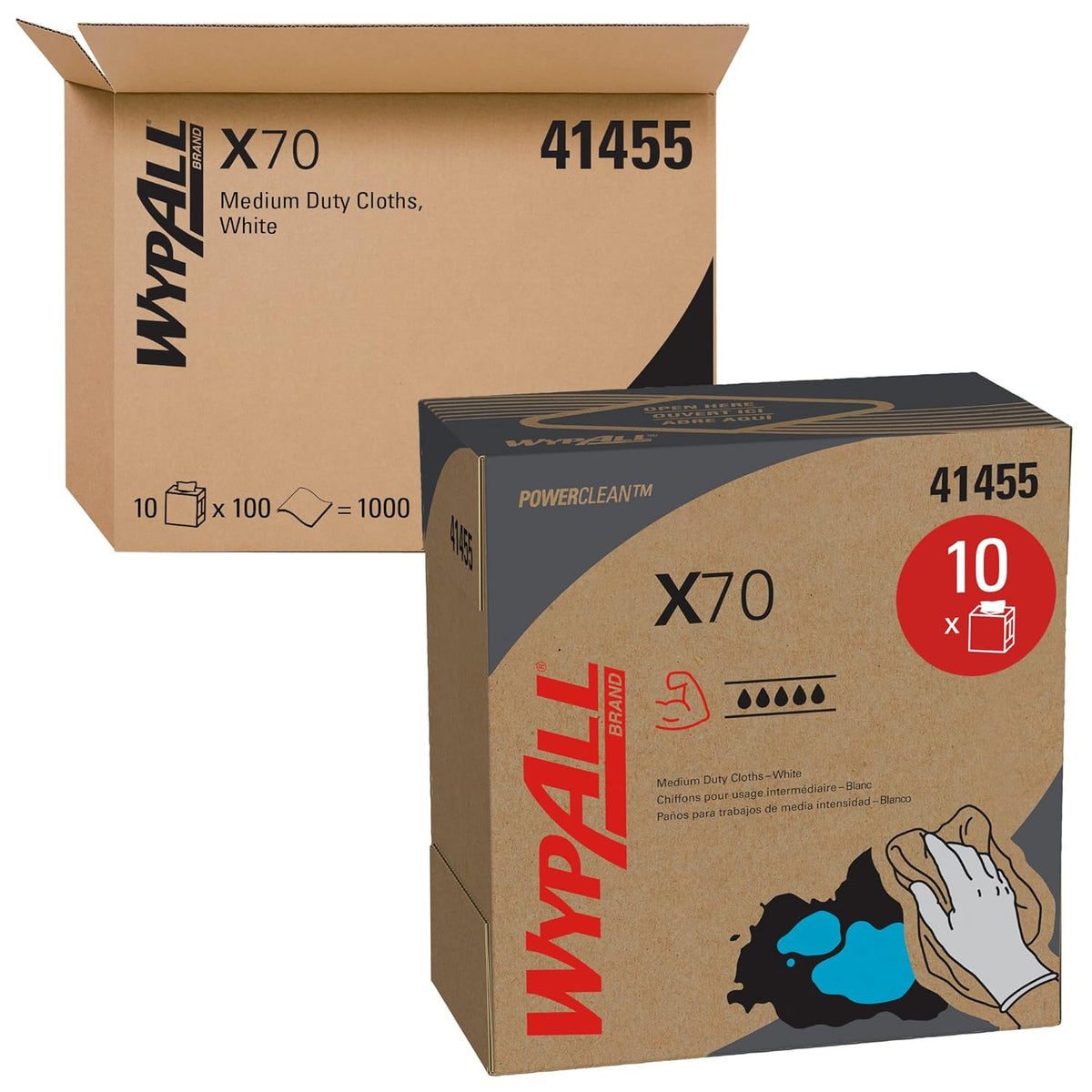 White Pop-Up Box Cloths, 1,000 Sheets / Case J41402