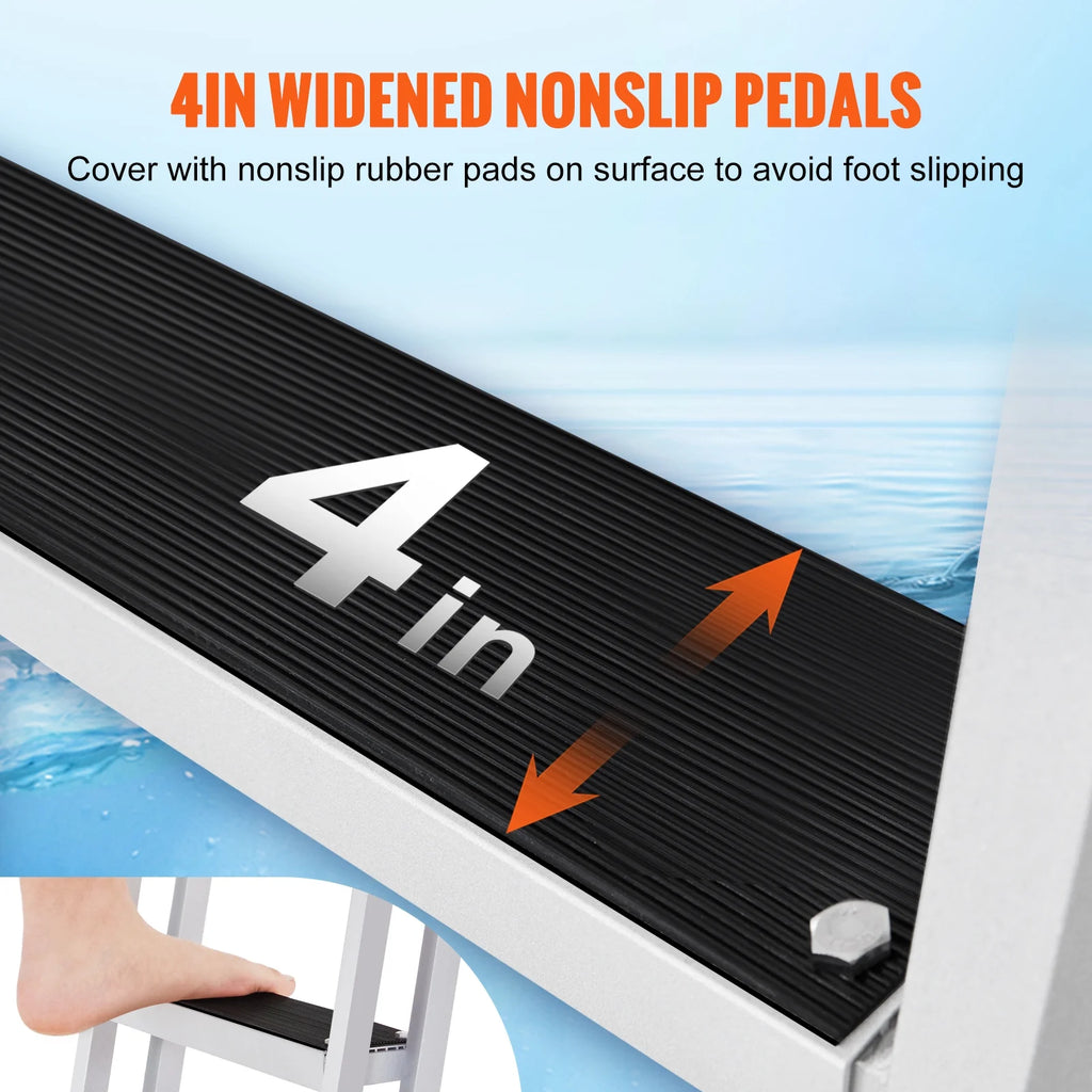 Aluminum 5 Steps Boat Dock Ladder A24021