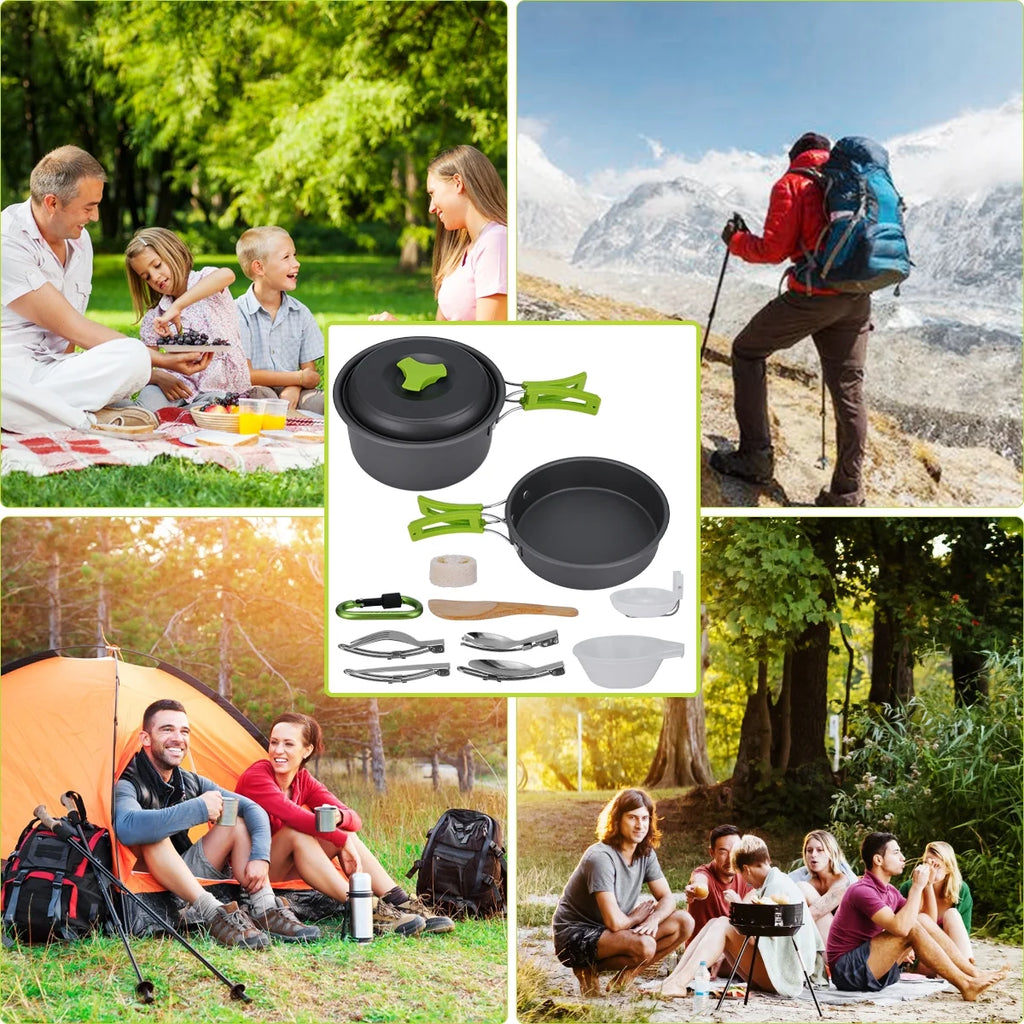 15 Pcs Non Stick Camping Cookware Set L9872