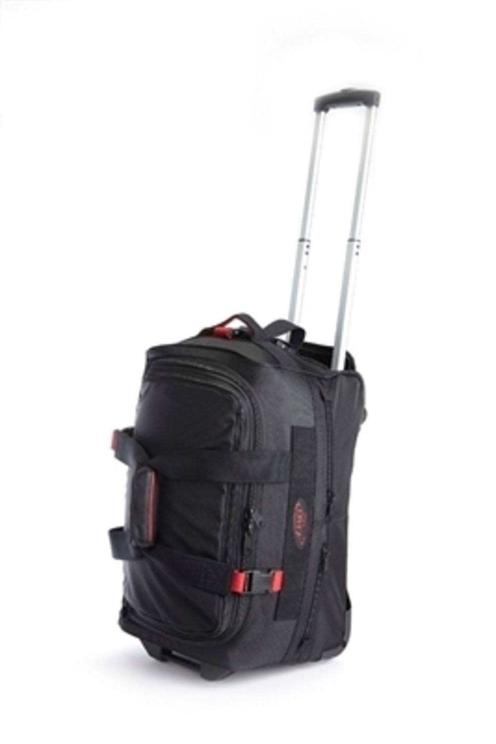 Black/Red Expandable Carry-On Trolley Duffel G592082