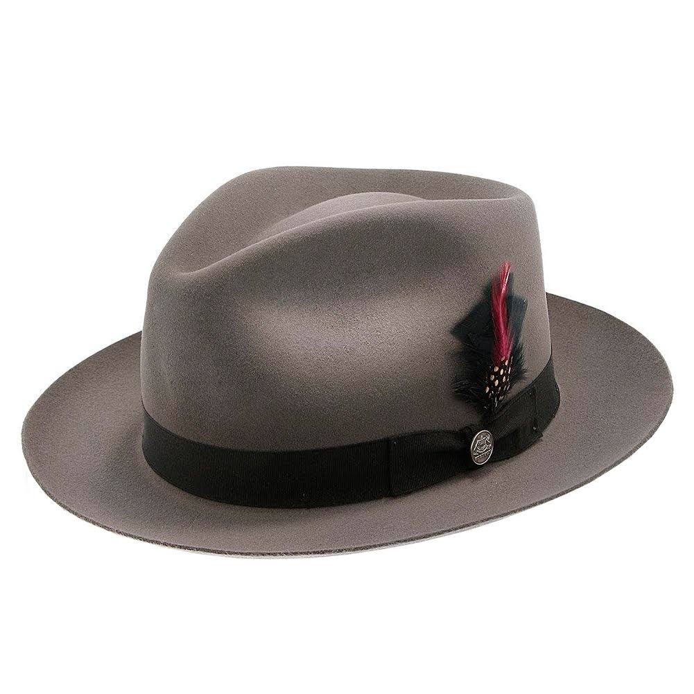 Caribou Fur Felt Fedora Hat Size 6 7/8 W2435