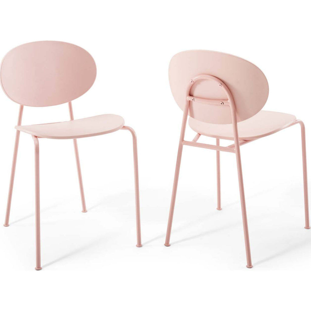 Pink Dining Side Chair Set of 2 W4415