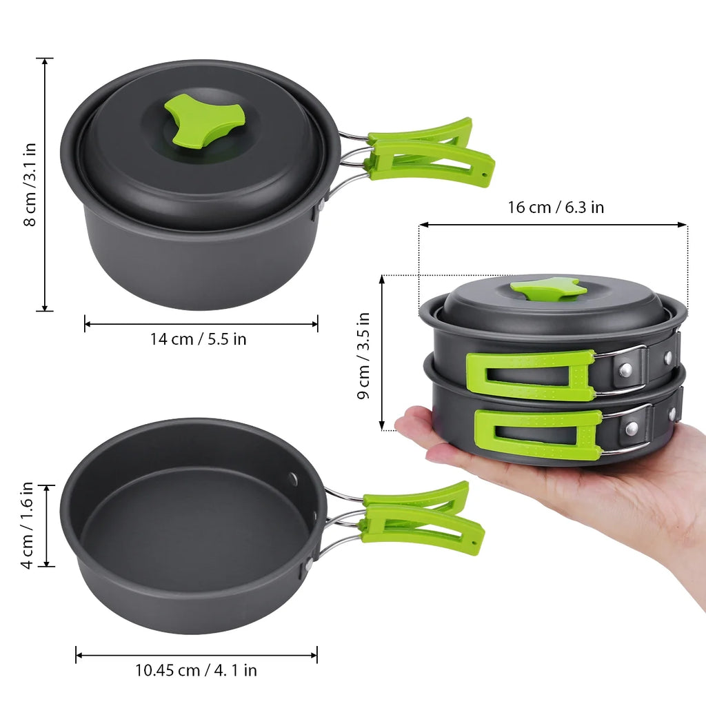 15 Pcs Non Stick Camping Cookware Set L9872