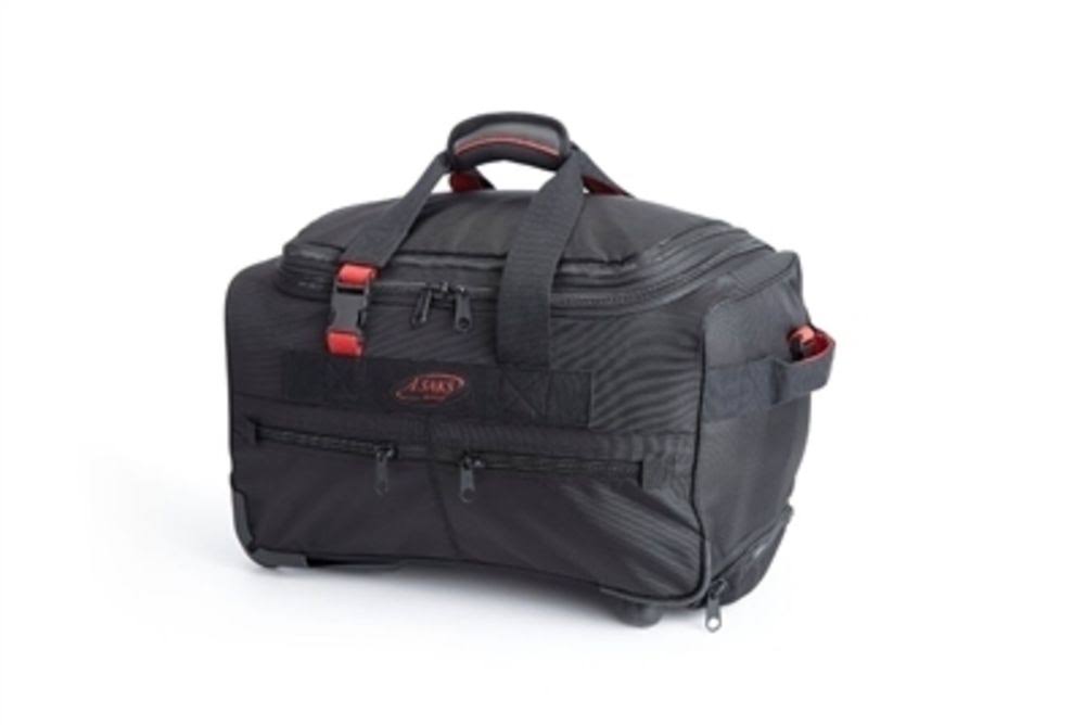 Black/Red Expandable Carry-On Trolley Duffel G592082