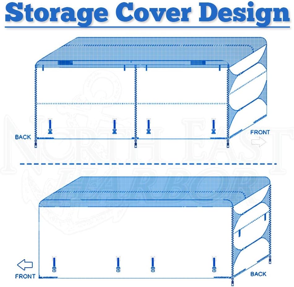 Waterproof RV Cover Fits Length 14'-16' Travel Trailer Camper with Zippered Panels R655