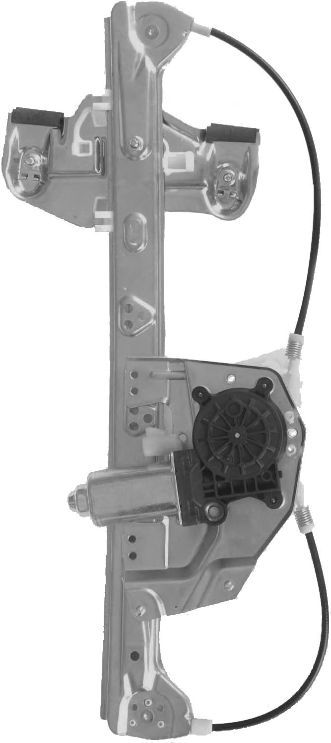 Rear Driver Side Window Regulator with Motor Compatible with 2000-2005 Cadillac Deville, Pack of 2 V553