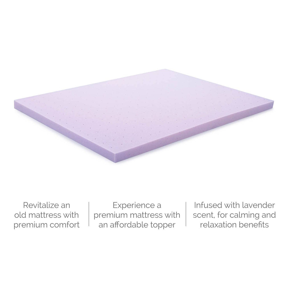 Full Lavender Infused Memory Foam Mattress Topper P2446