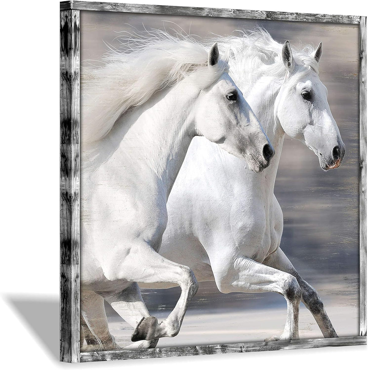 White Horse Picture Wall Art on Wrapped Canvas G79044