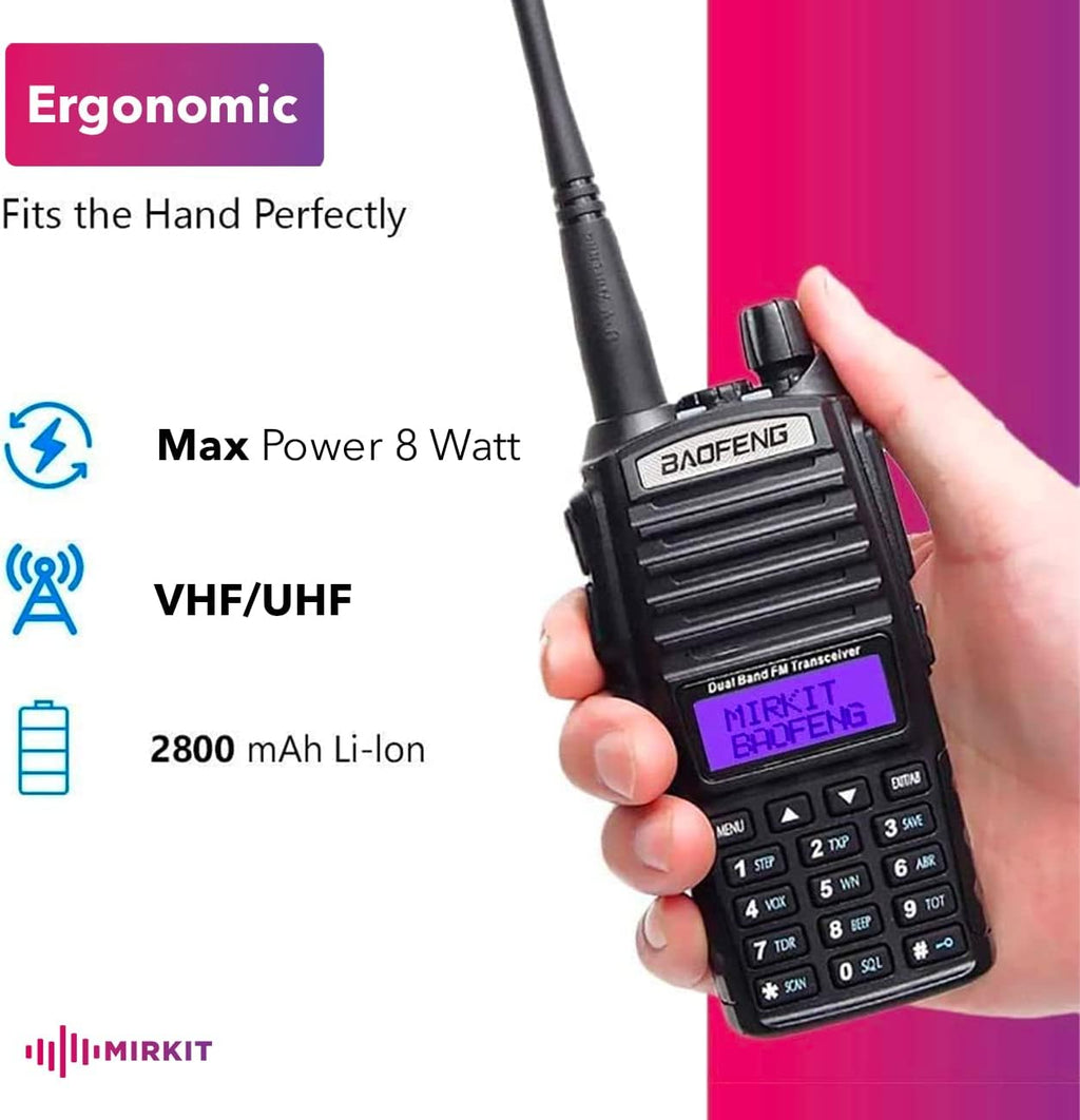 Red 8 Watt Ham Radio with 2800 mAh Battery & Programming Cable C69745
