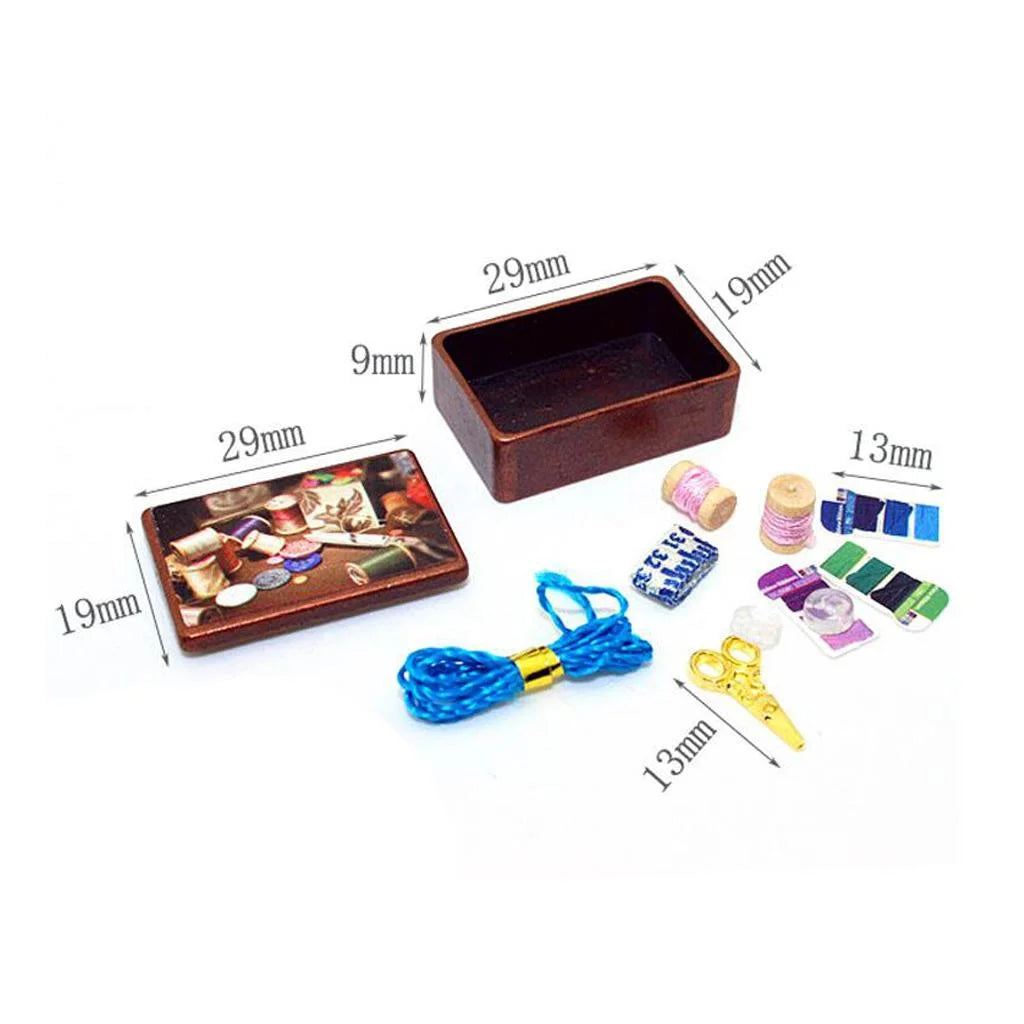 Vintage Metal Dollhouse Miniature Sewing Tools F5982
