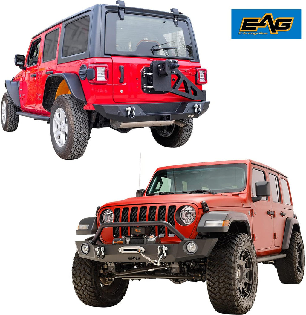 Rock Crawler Front Bumper with Tire Carrier Combo for Wrangler JL Z91205