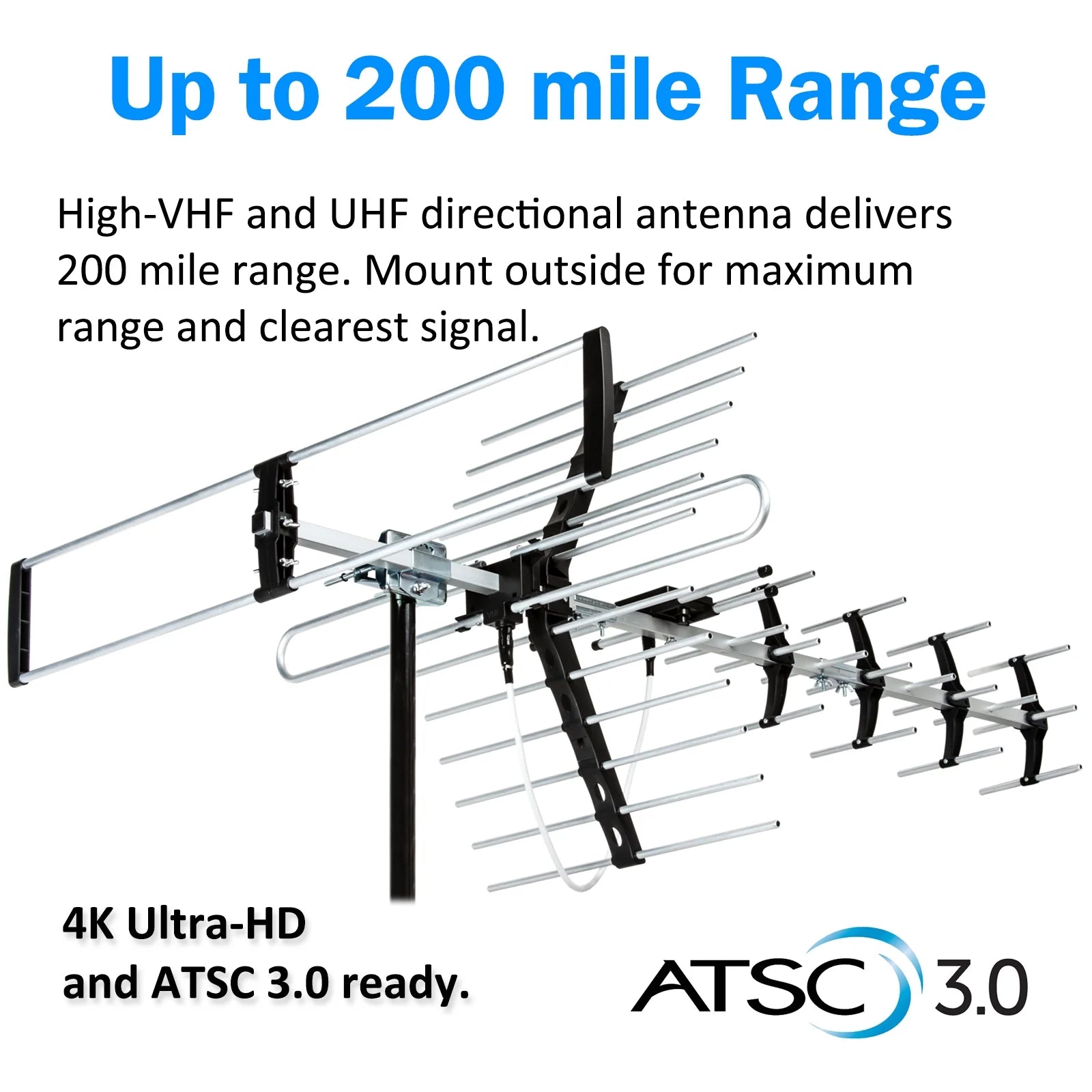 Outdoor HDTV Antenna with Mounting Pole Y699