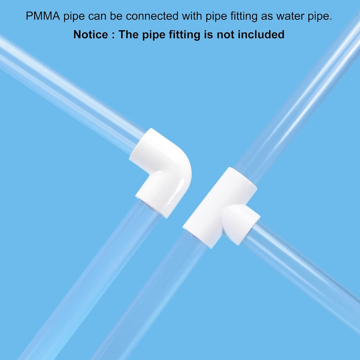Clear Acrylic Round Tube Pack of 2 W5658