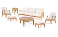 7 Pc Sofa Set with Cushions in Canvas White A70602