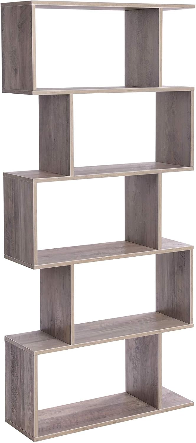 Rustic Brown 5-Tier Freestanding Bookcase N493483