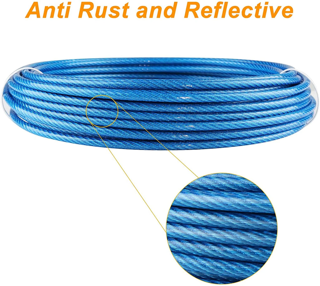 Blue 40ft Dog Tie-Out Cable with Swivel Hook F73896