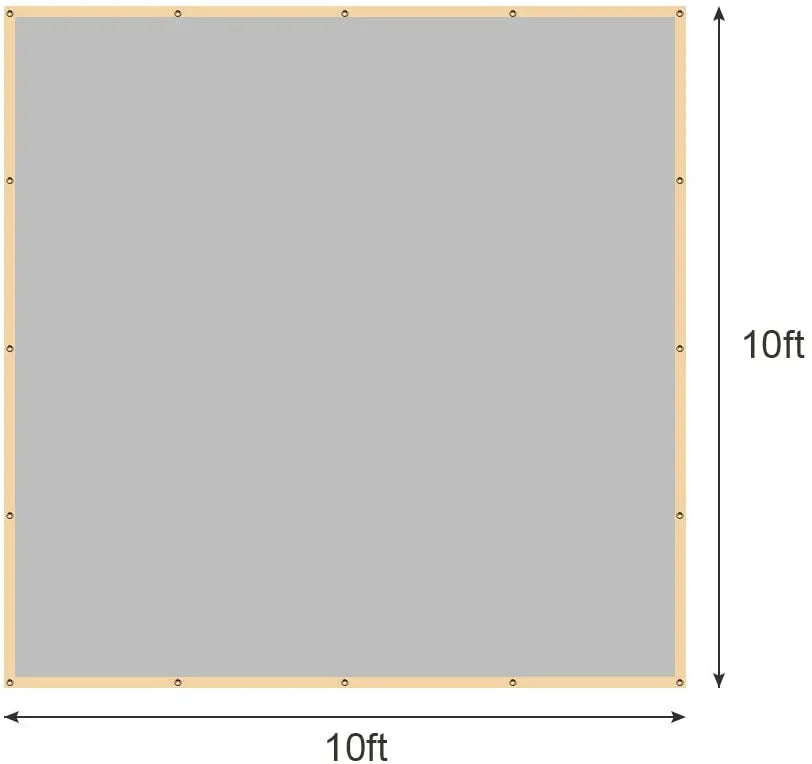 RV Awning Privacy Screen Shade Panel Kit, Grey, 10 x 10ft H34697