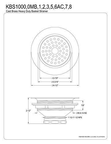 Polished Brass Basket Strainer D863