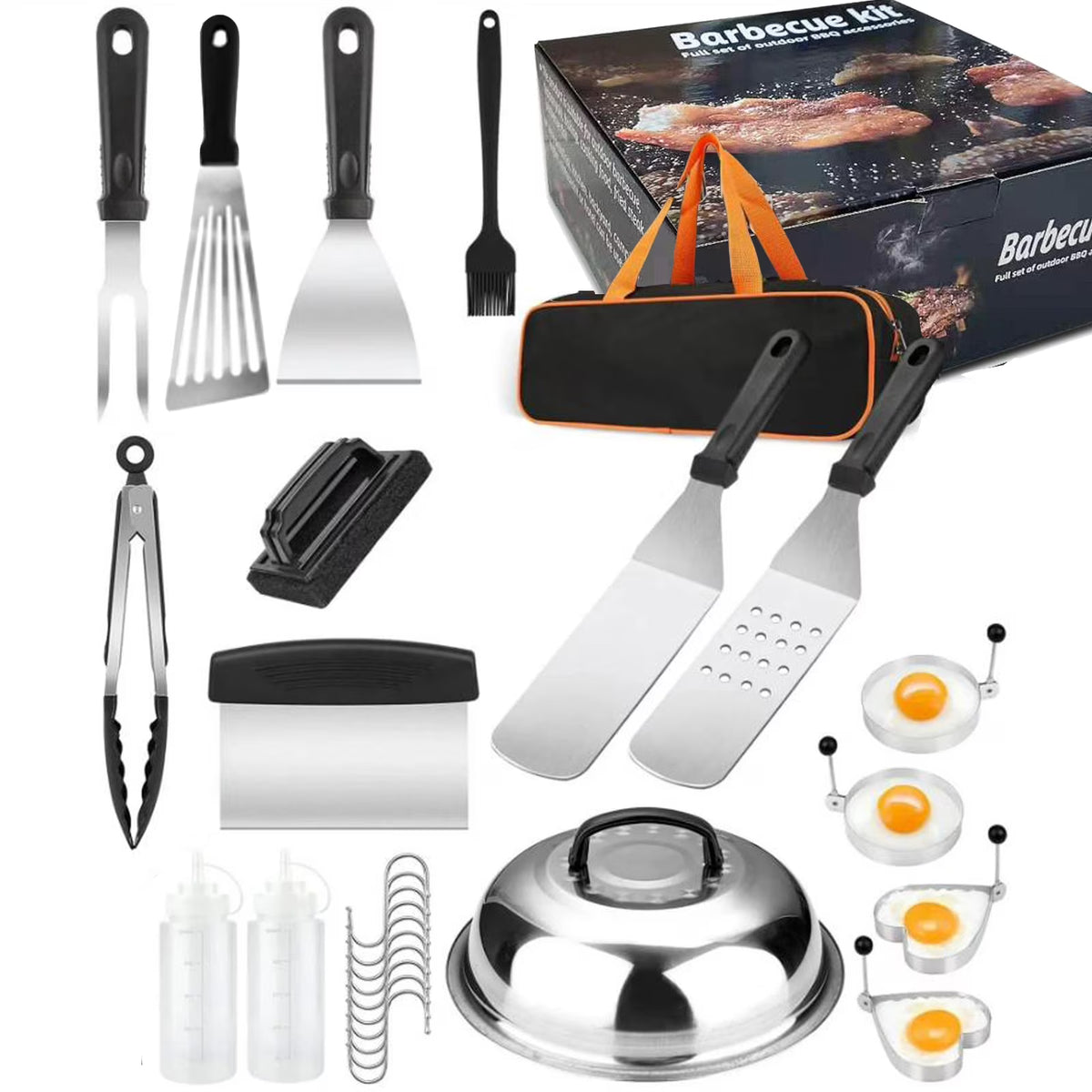 20 Pcs Griddle Grill Spatula Accessories Kit J575527