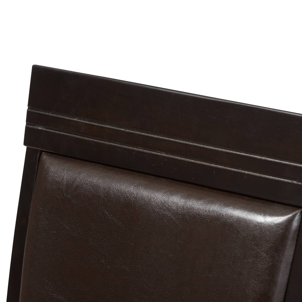 Dark Brown Faux Leather Dining Chair Set J6938
