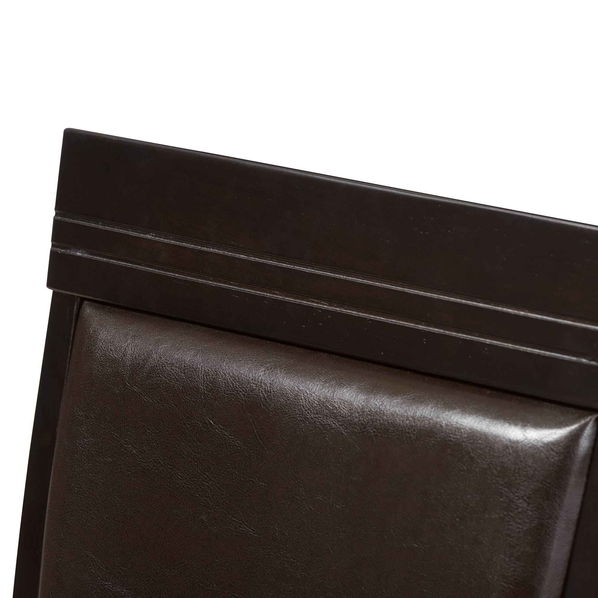 Dark Brown Faux Leather Dining Chair Set J6938