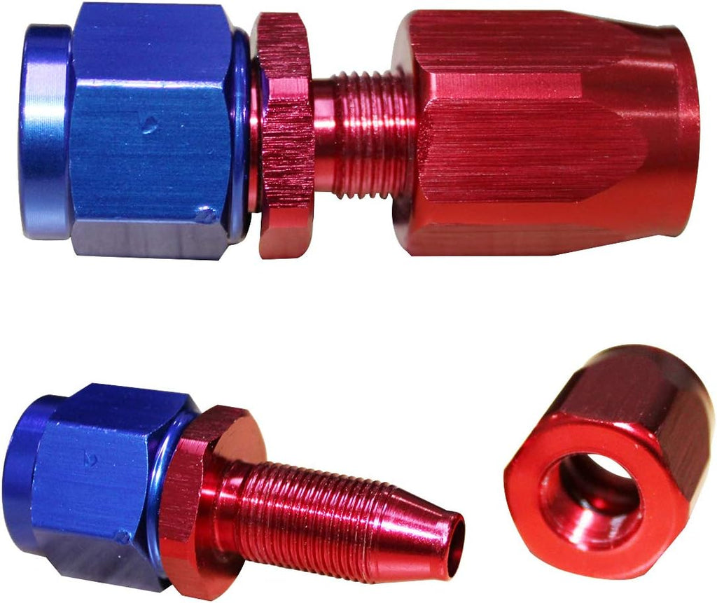 Blue & Red Stainless Steel Braided AN-6 Fuel Line Hose Kit K8727