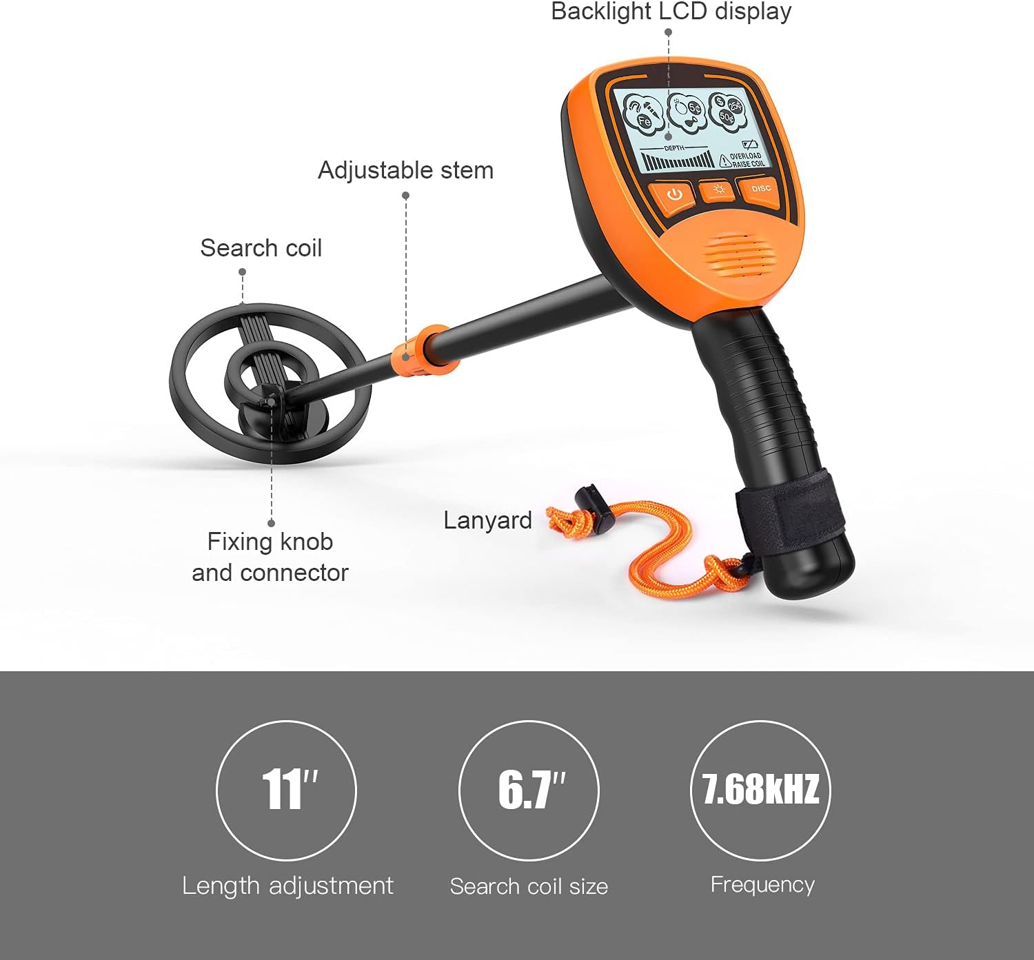 Metal Detector with Waterproof Search Coil, Pack of 2 G74073