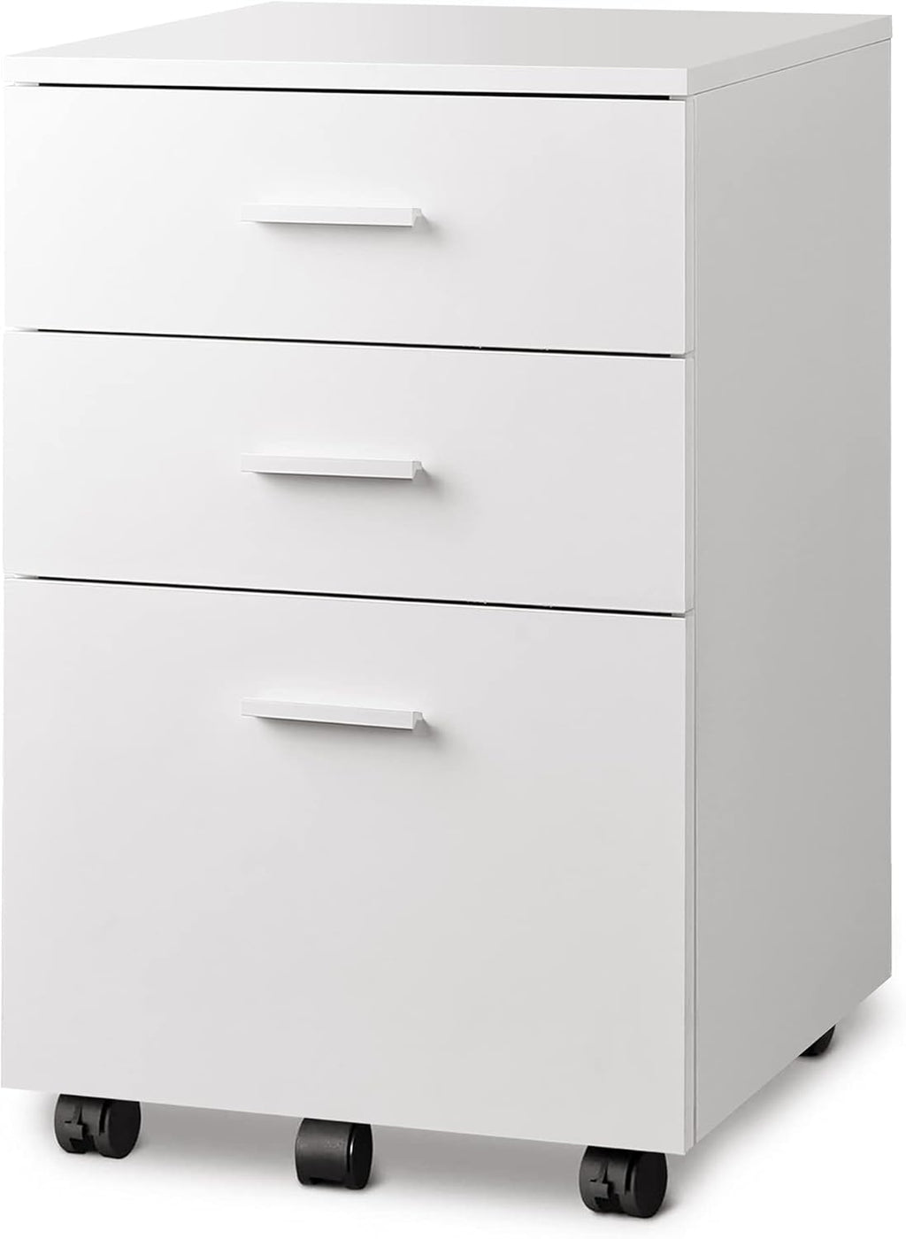 Black 3 Drawer Wood Mobile File Cabinet K951753