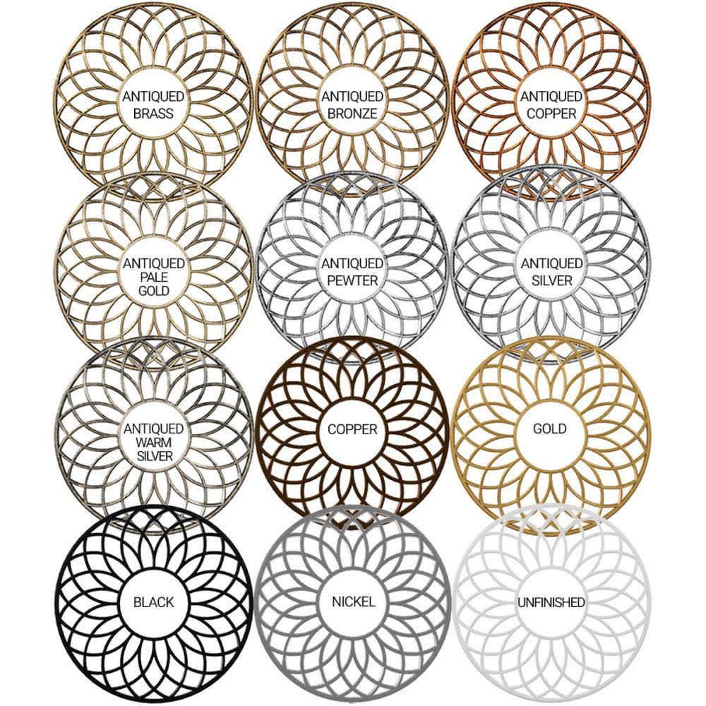36x22OD x 13 1/8x22ID x 1x22P PVC Pierced Ceiling Medallion M1764