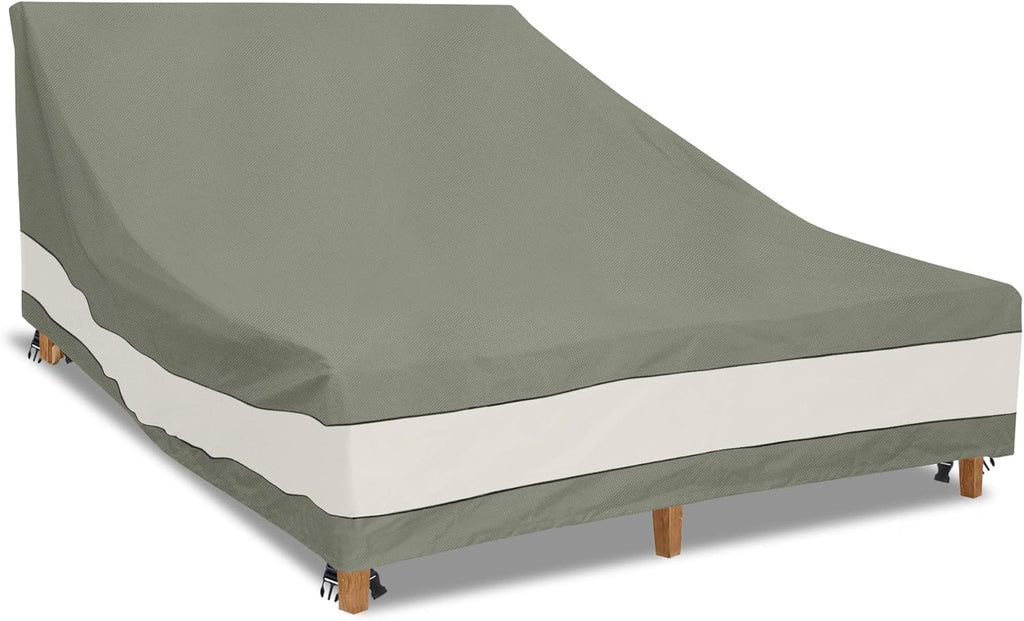 Double Wide Patio Chaise Lounge Chair Cover 82Inch Heavy Duty Waterproof X229