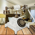 White Old Fashioned Telephone Landline Phone R795
