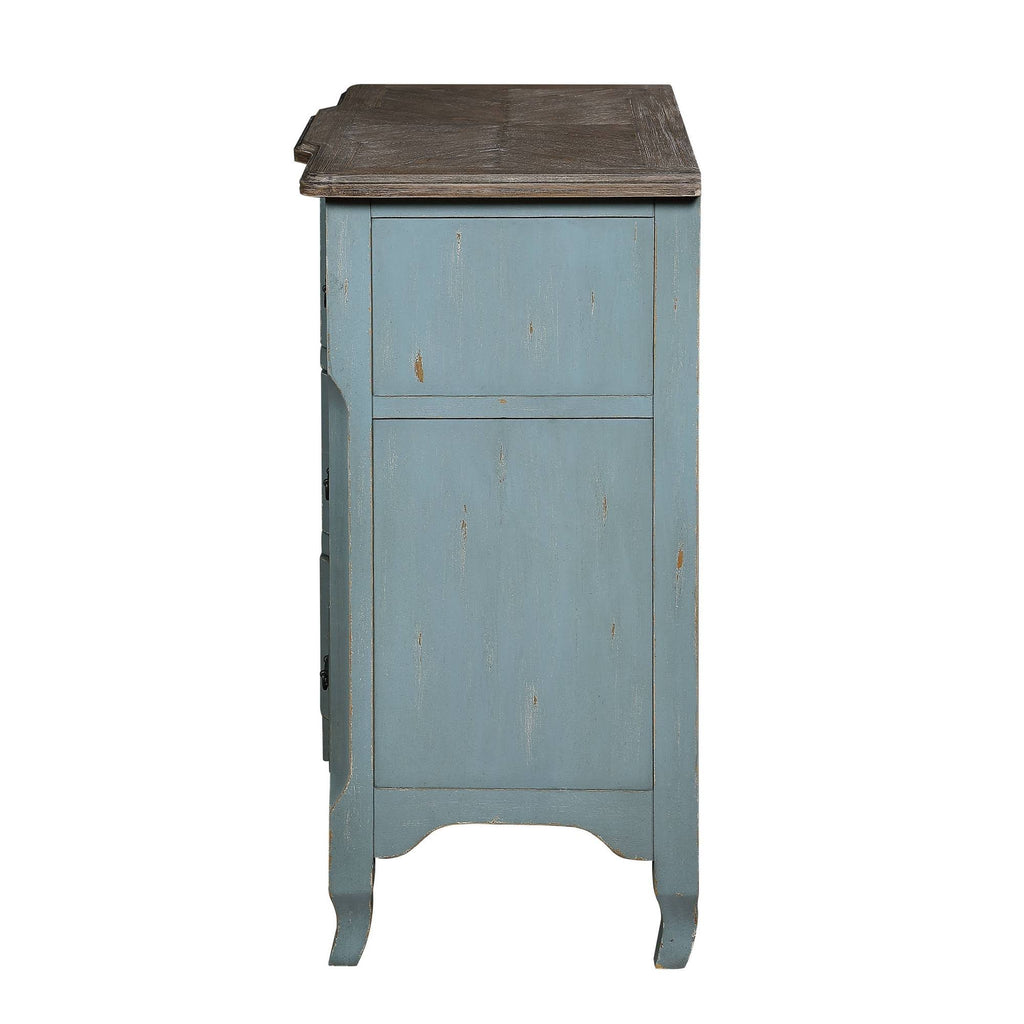 Blue 3 Drawer Chest I39605