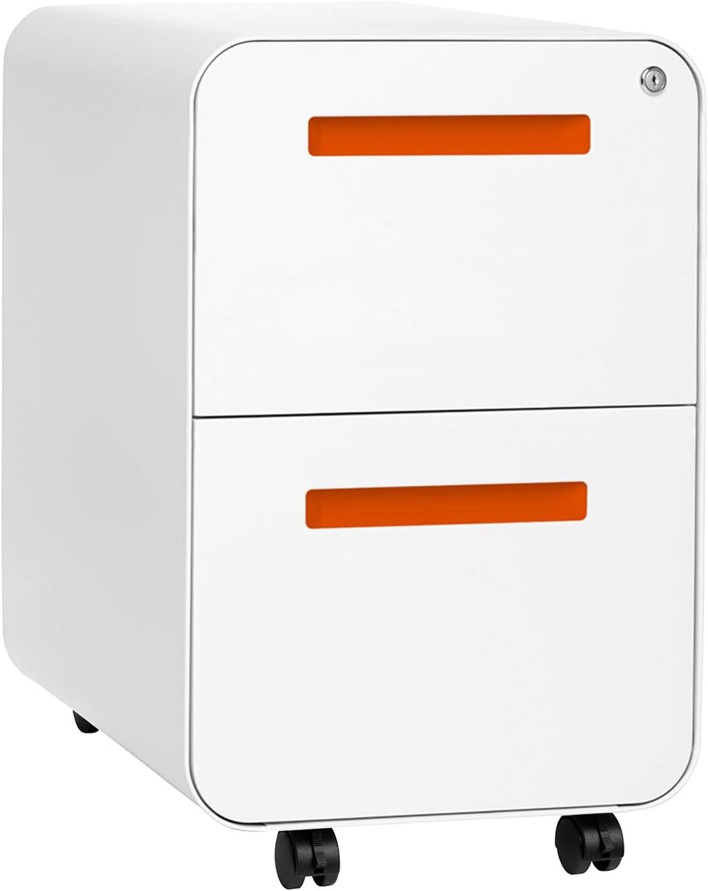White 2-Drawer Mobile File Cabinet C2107