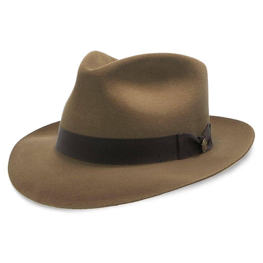 Caribou Fur Felt Fedora Hat Size 6 7/8 W2435