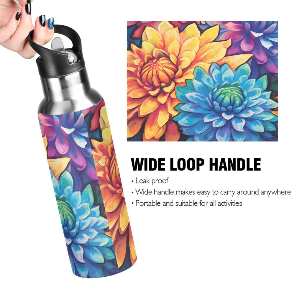 Sunflowers Blue Stainless Steel Insulated Water Bottle K557045