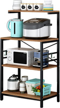 4-Tier Kitchen Storage Shelf Rack with 4 Hooks X468126