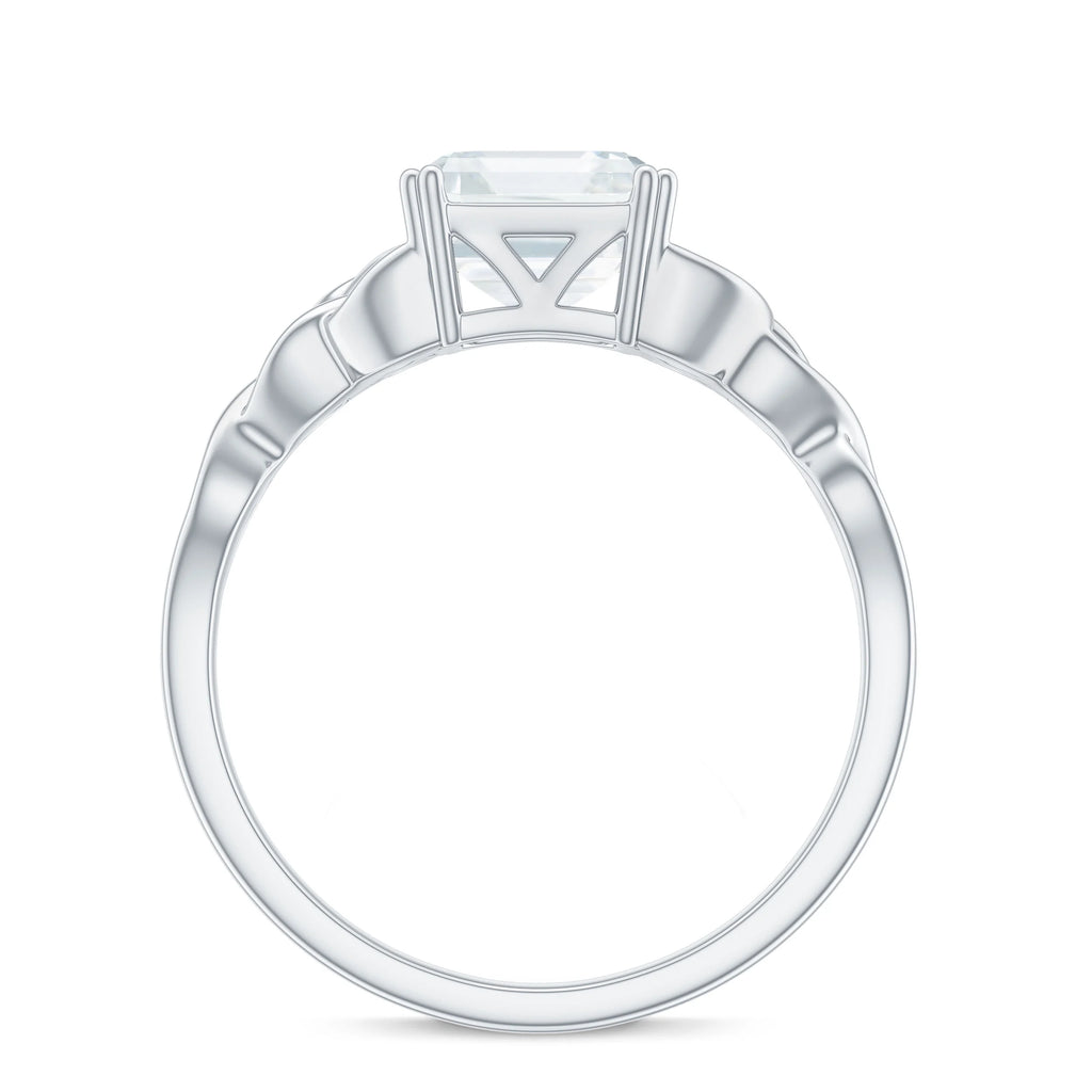 2 CT Asscher Cut Moissanite Solitaire Engagement Ring, 925 Sterling Silver, US 11.00 Q441986