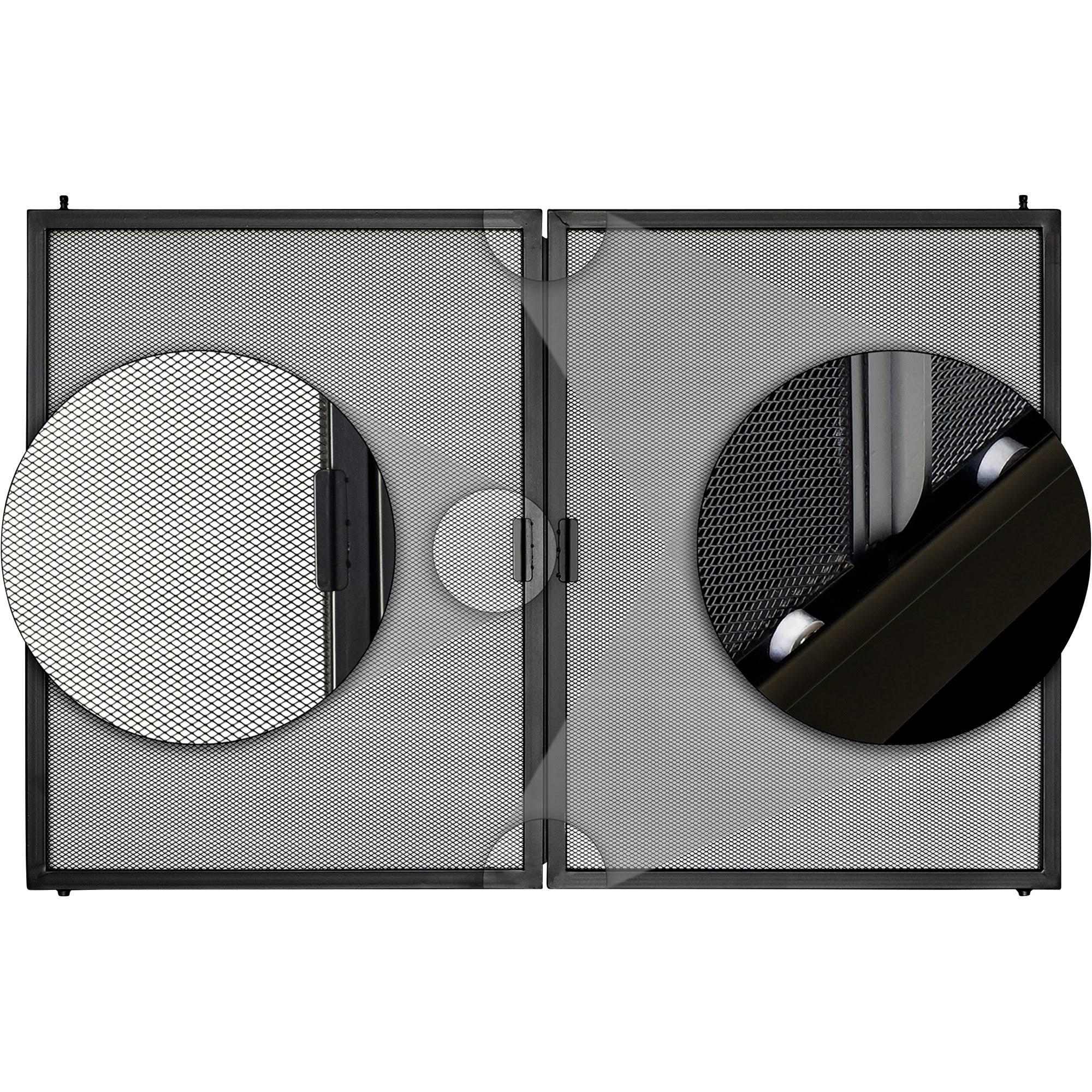Black Fireplace Glass Door Y161