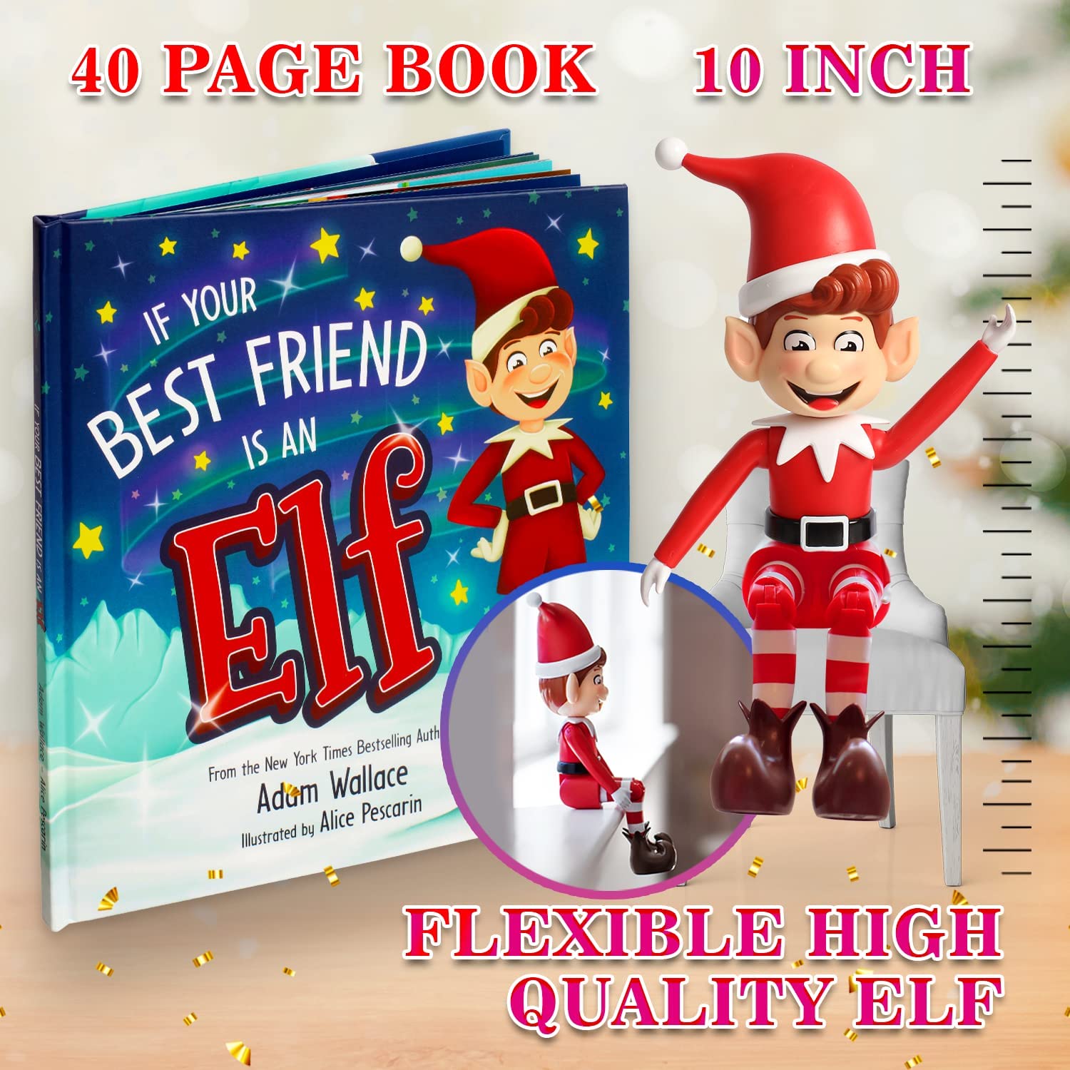 10in Elf Doll Toy with 40 Page Hardcover Book X31733